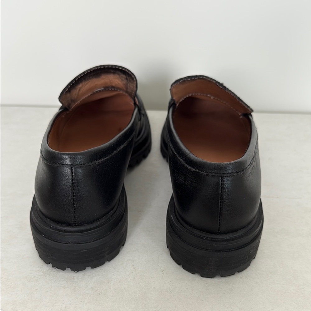 Madewell Bradley Lugsole Black Chunky Slip-On Loafers - Picture 6 of 7